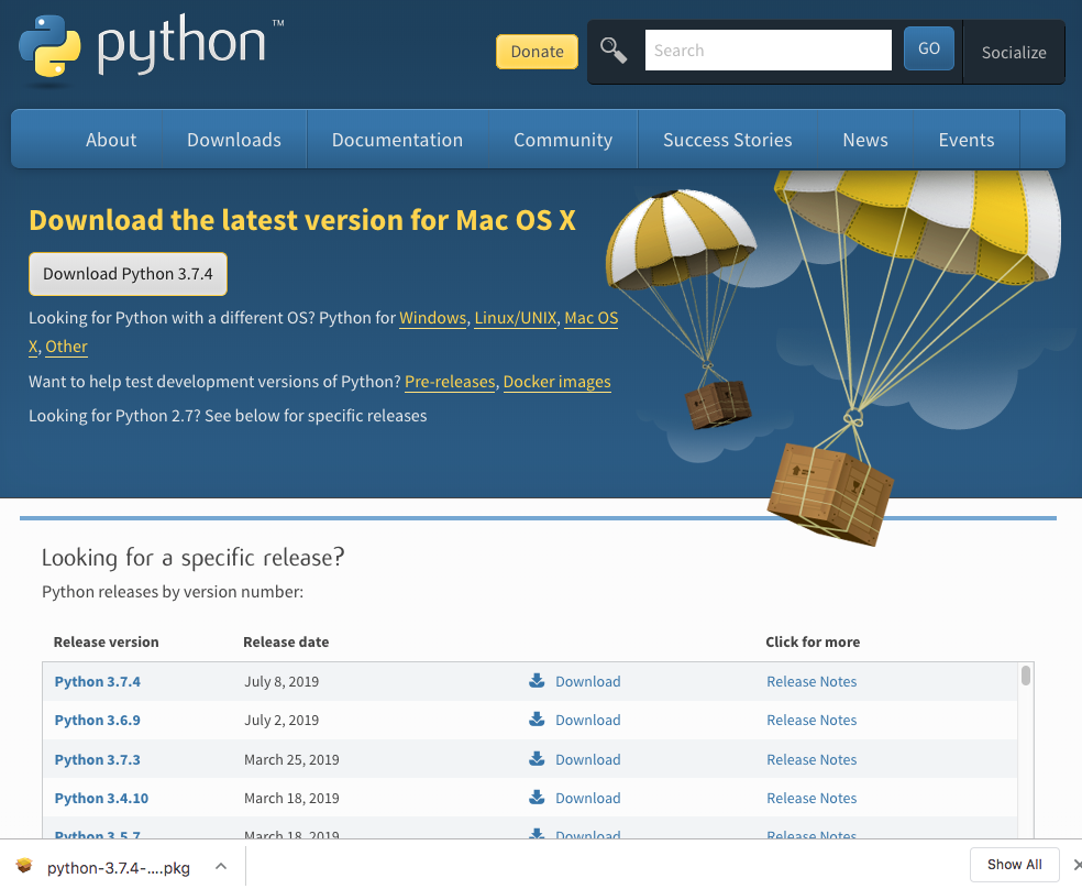 python download for osx